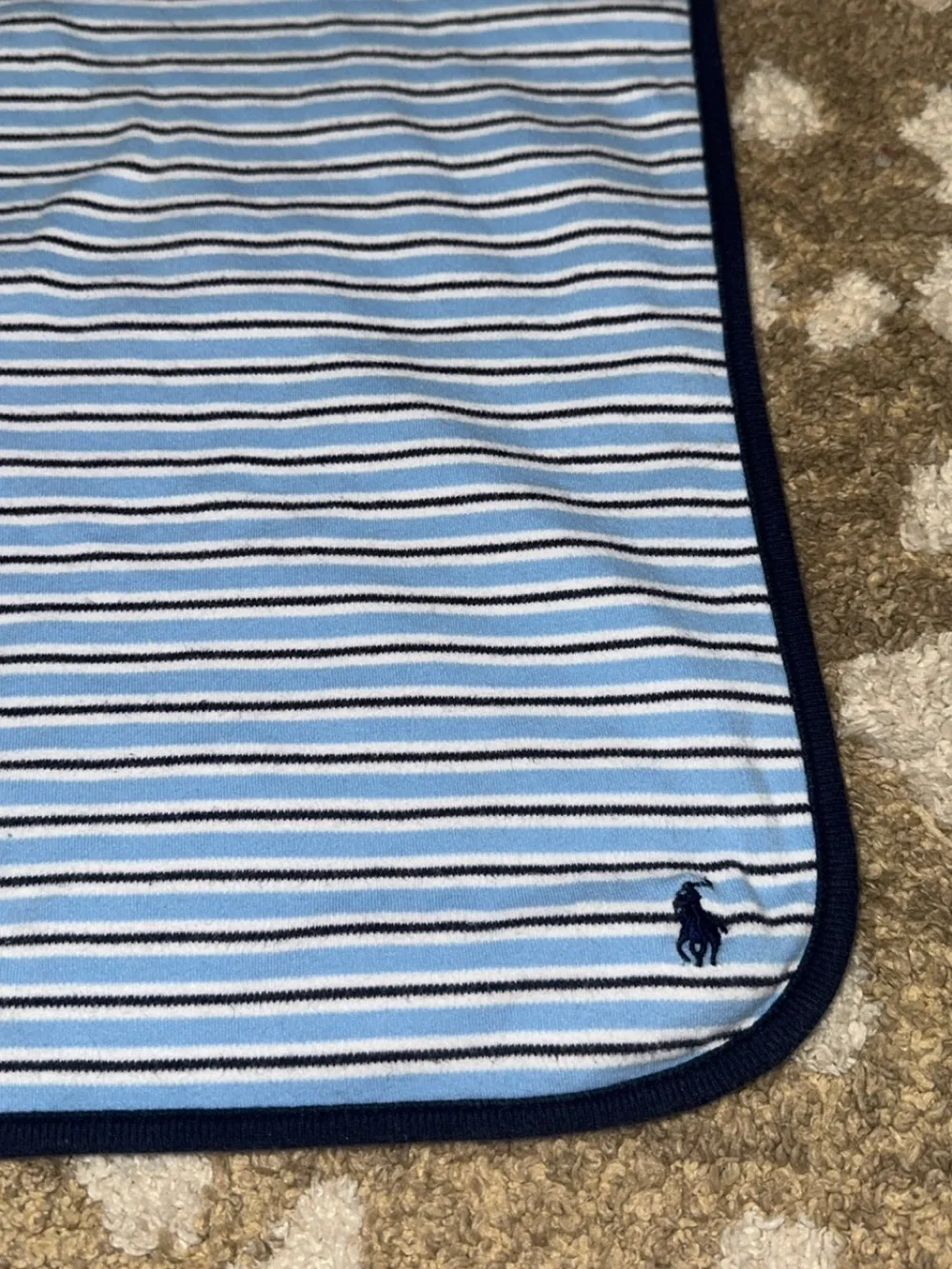 Ralph Lauren Baby Suffield‎ Blue Rugby-Stripe Blanket